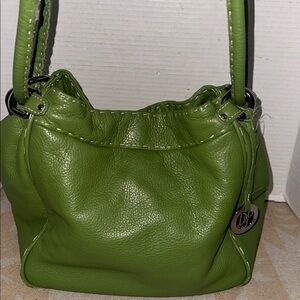 DONALD J PILNER PEBBLE KIWI LEATHER PURSE